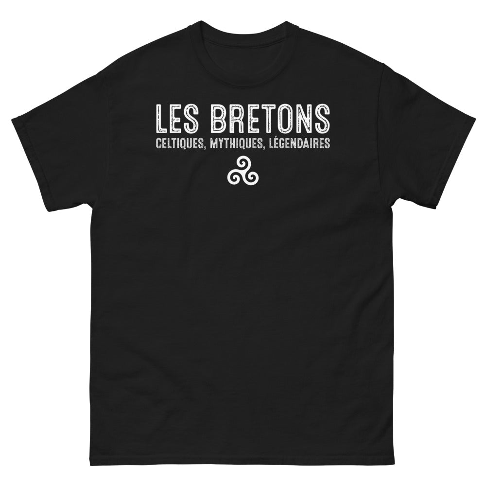 T-shirt Bretagne noir - design mythes et légendes celtiques