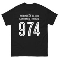 Thumbnail for T-shirt Réunion noir - Réunionnais un Jour, Réunionnais Toujours
