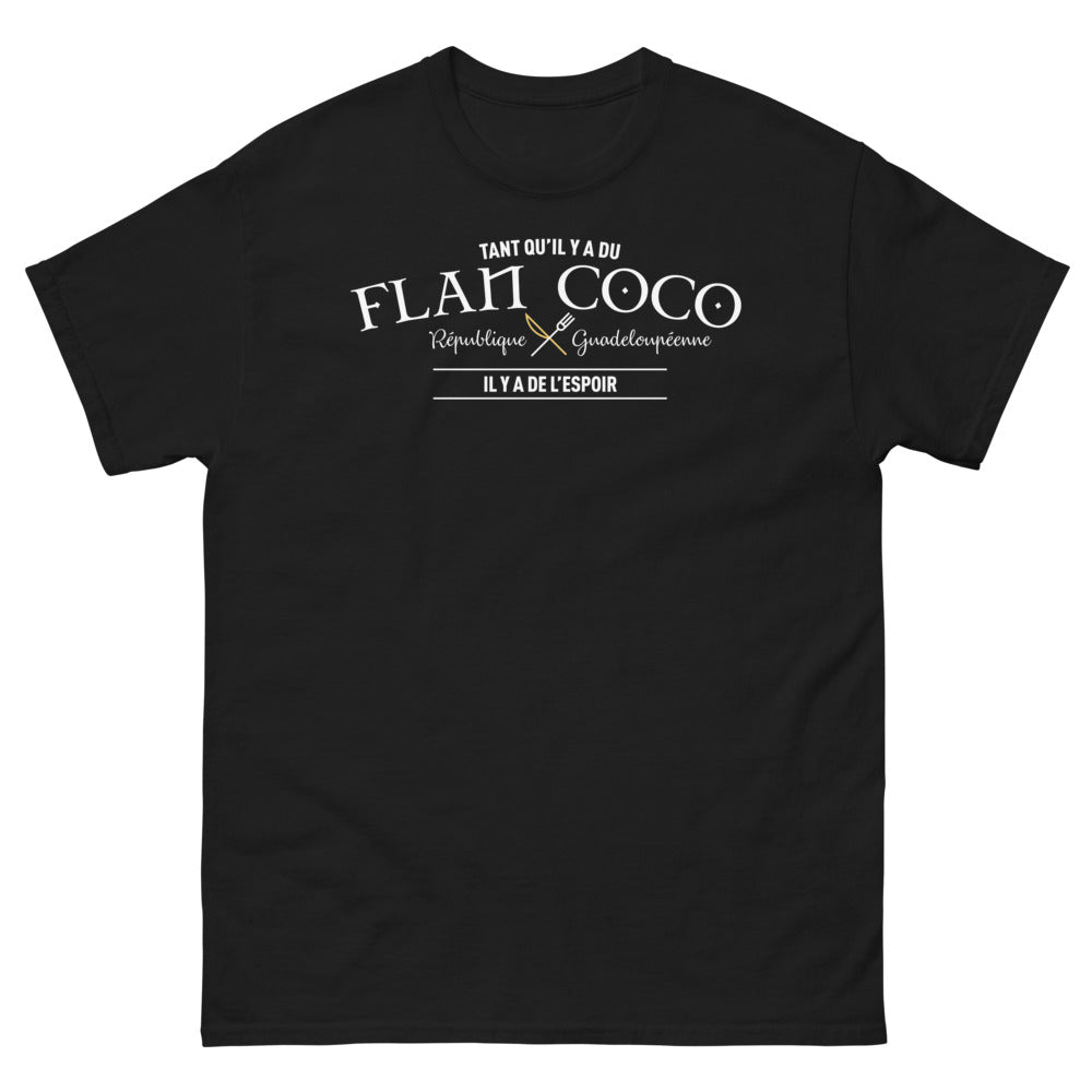 T-shirt Guadeloupe noir - Tant qu'il y a du flan coco
