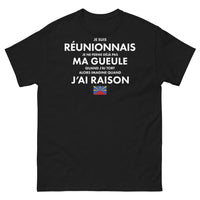 Thumbnail for T-shirt Réunionnais noir - Je suis Réunionnais, humour et fierté