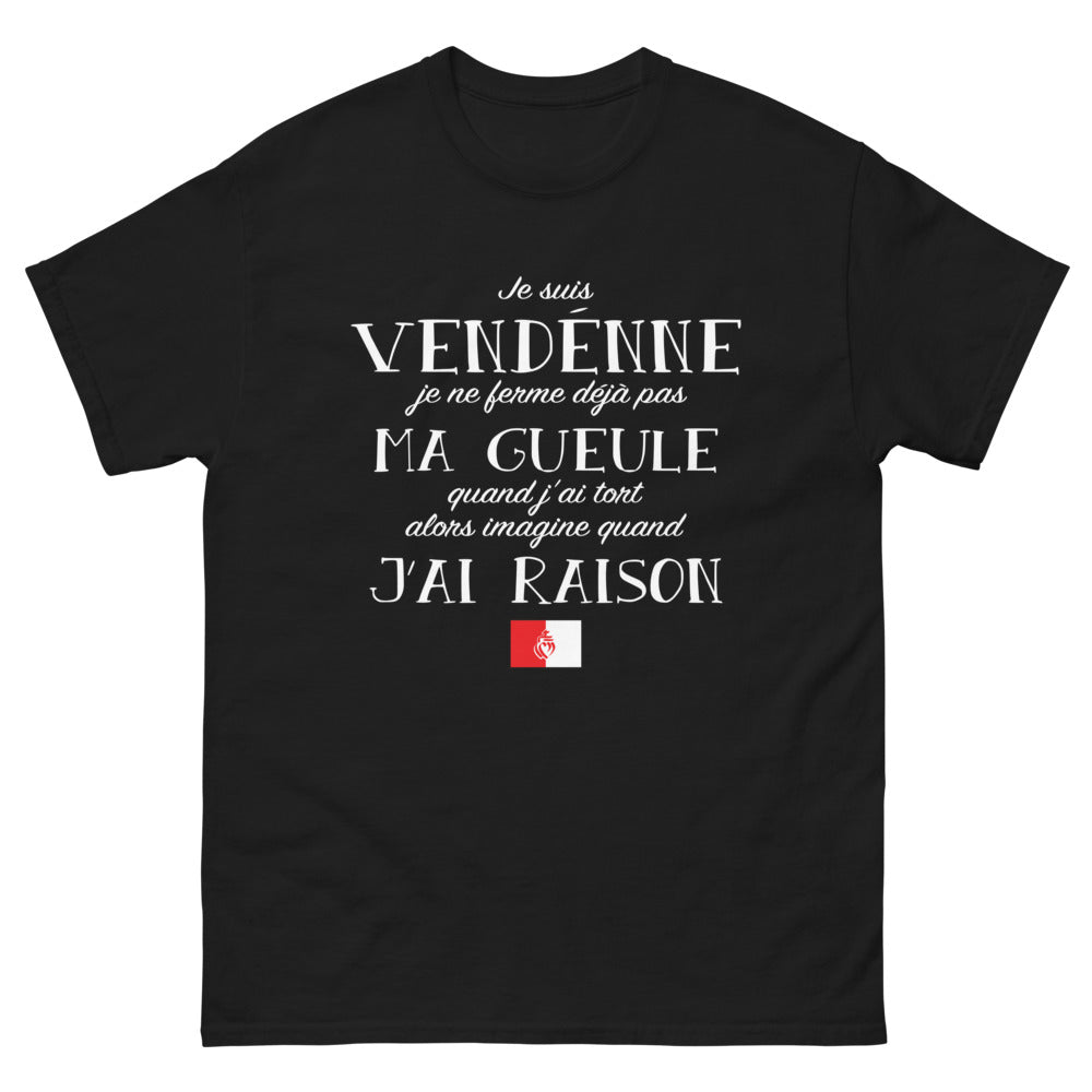 T-shirt Vendéenne noir - Je ne ferme pas ma gueule