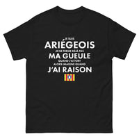 Thumbnail for T-shirt Ariégeois noir - Je suis Ariégeois, je ne ferme pas ma gueule