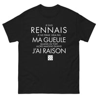 Thumbnail for T-shirt Rennais noir - Je suis rennais, je ne ferme pas ma gueule