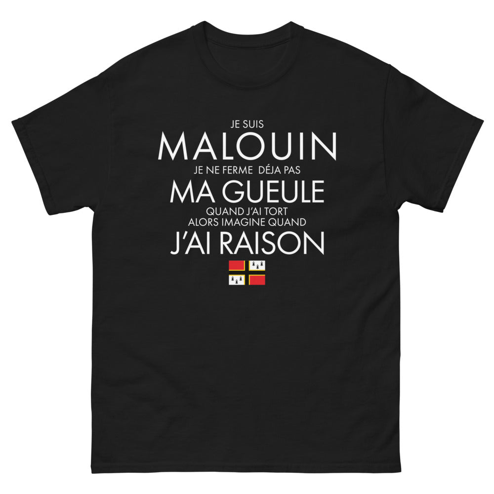 T-shirt Malouin noir - Fier par nature, bavard par passion