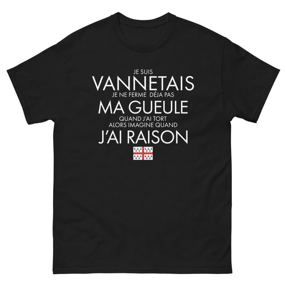 T-shirt Vannetais noir - Je suis Vannetais, humour local