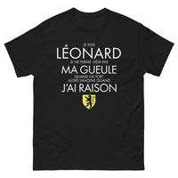 Thumbnail for T-shirt humour noir - Je suis Léonard, je ne ferme pas ma gueule