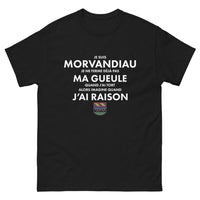 Thumbnail for T-shirt Morvan noir - Je suis Morvandiau et je ne ferme pas ma gueule