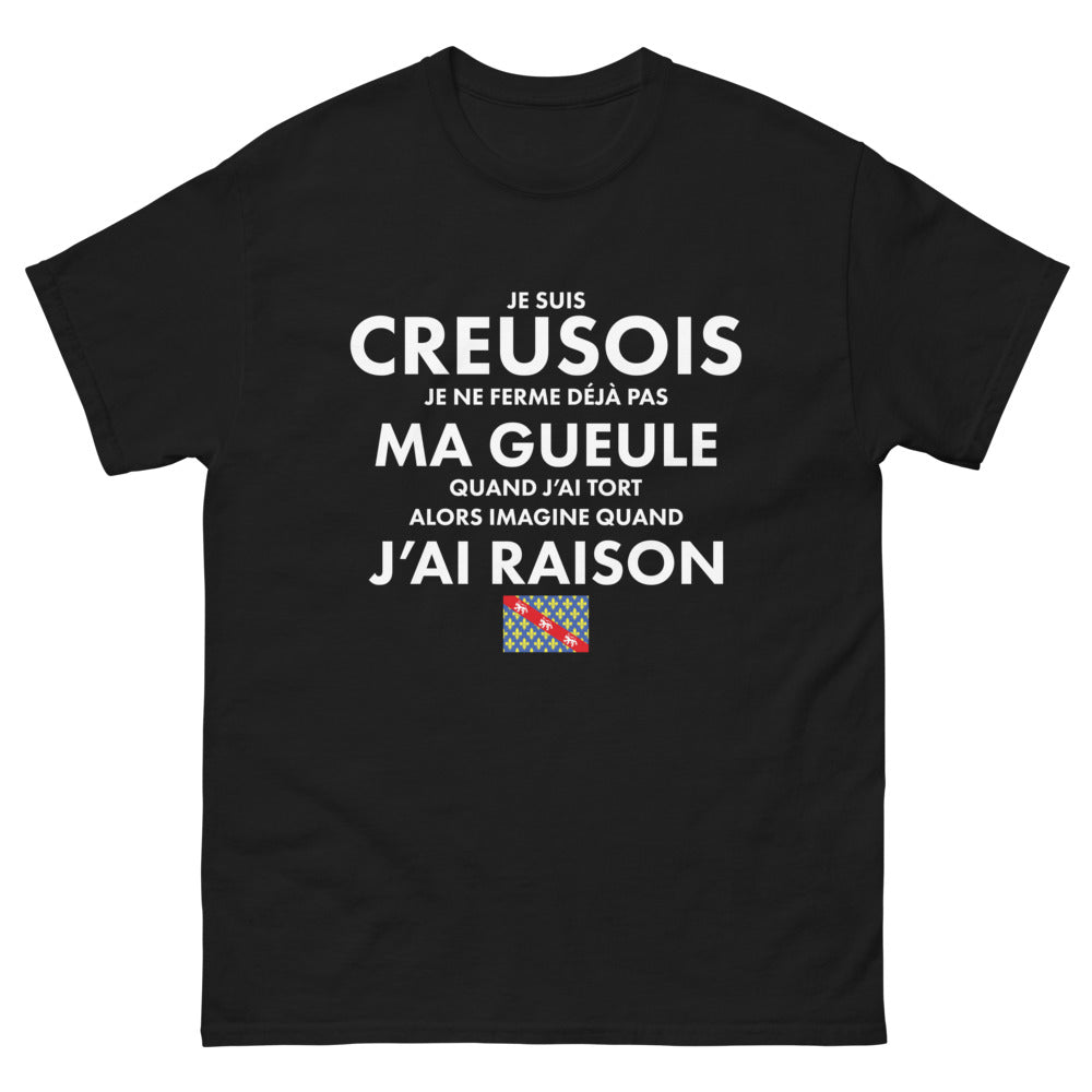 T-shirt Creusois noir - Je ne ferme pas ma gueule