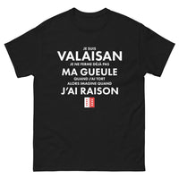 Thumbnail for T-shirt Valaisan noir - Je suis valaisan, je ne ferme pas ma gueule