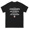 T-shirt Jurassien noir - Je ne ferme pas ma gueule
