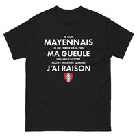 Thumbnail for T-shirt Mayennais noir - Je suis mayennais, je ne ferme pas ma gueule