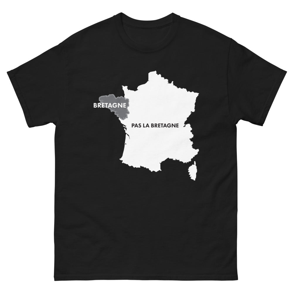 T-shirt Bretagne noir - Pas la Bretagne avec humour