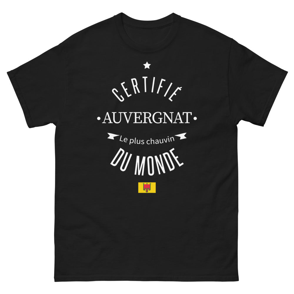 T-shirt Auvergnat noir - Certifié Le Plus Chauvin du Monde