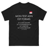 T-shirt Alsace noir - Mon Test ADN est formel : 100% Elsasser
