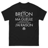 T-shirt Bretagne noir - Je suis Breton, fier et bavard