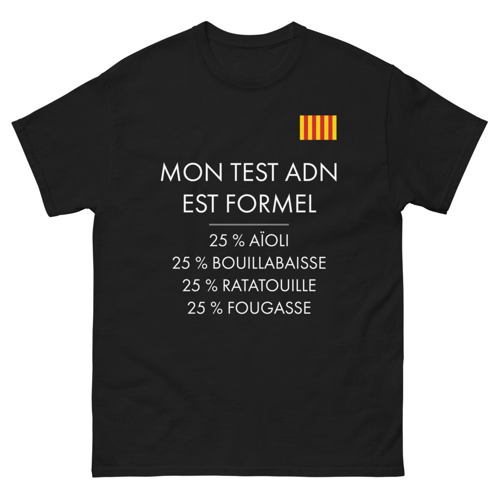 T-shirt Provence noir - Mon ADN est Formidable