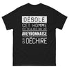 T-shirt Aveyron noir - Désolé cet homme est déjà pris