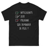 T-shirt Italie noir - Intelligente, sexy et pleine de charme