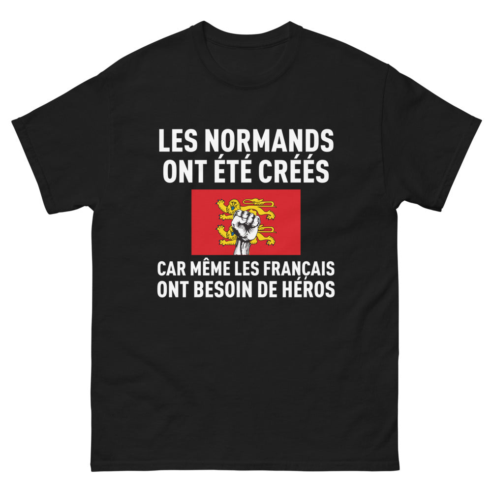 T-shirt Normands noir - Les Français ont besoin de héros