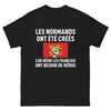 T-shirt Normands noir - Les Français ont besoin de héros