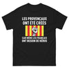 T-shirt Provençal noir - Un héros pour tous