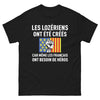 T-shirt Lozérien noir - Les Lozériens ont besoin de héros
