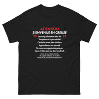 Thumbnail for T-shirt Creuse noir - Bienvenue en Creuse, humour et tradition