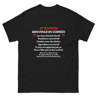 Thumbnail for T-shirt Corrèze noir - Bienvenue en Corrèze Cocorico