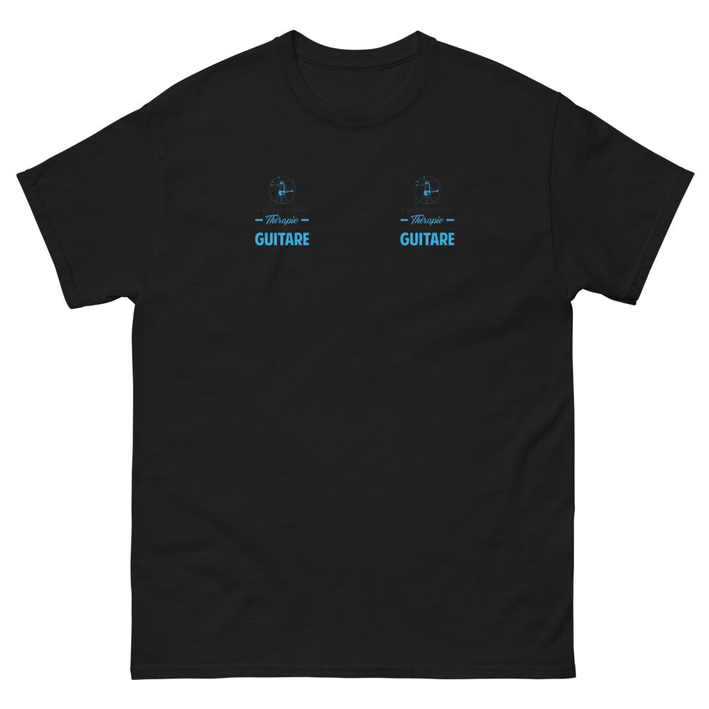 T-shirt Guitare noir - Pas besoin de thérapie, juste jouer