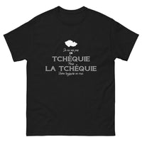 Thumbnail for T-shirt Tchéquie noir - Je ne vis pas en Tchéquie mais la Tchéquie vivra toujours en moi