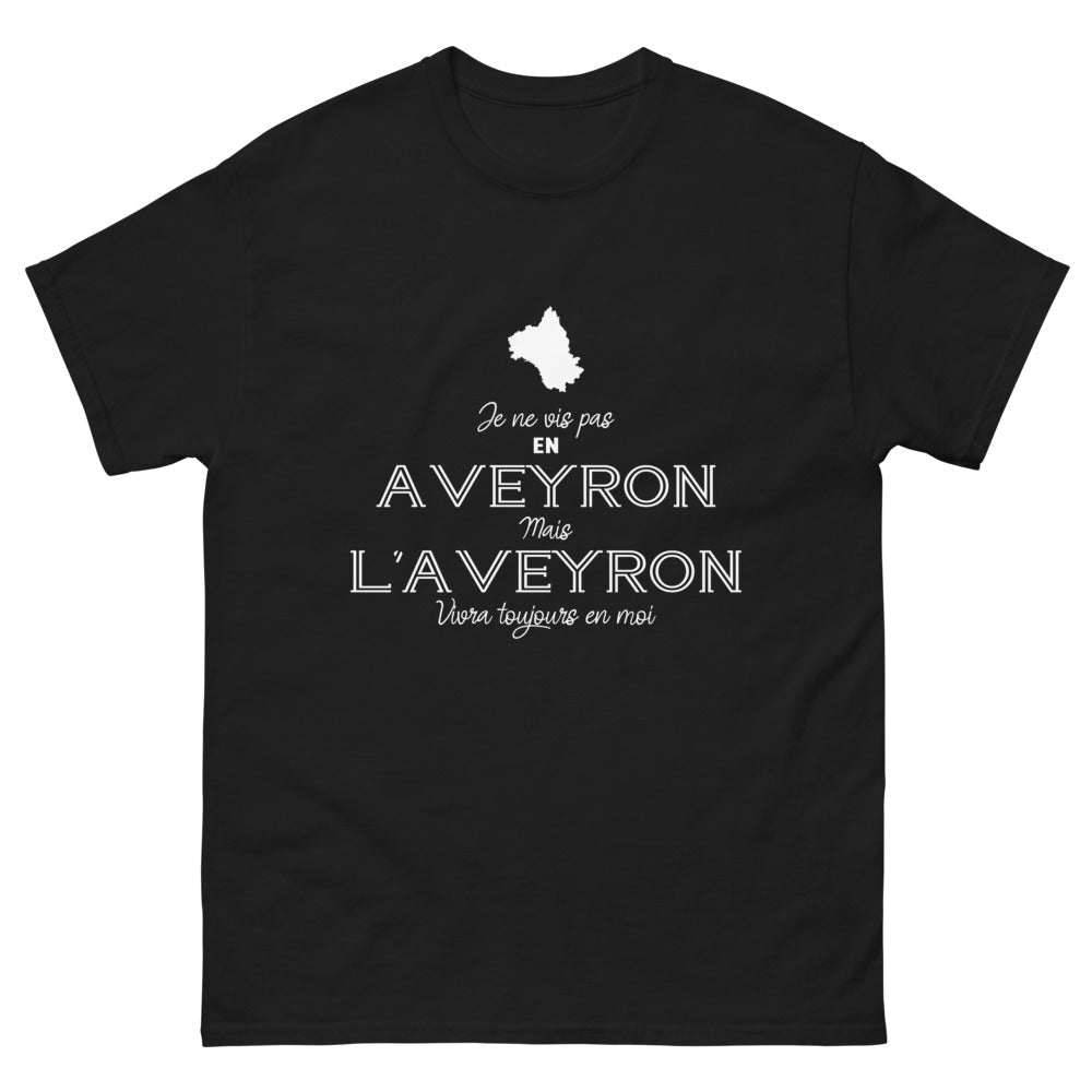 T-shirt Aveyron noir - L'aveyronnais fiable