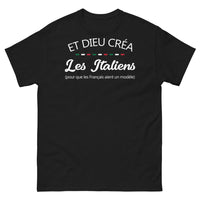 Thumbnail for T-shirt Italie noir - Et Dieu créa les Italiens pour les Français