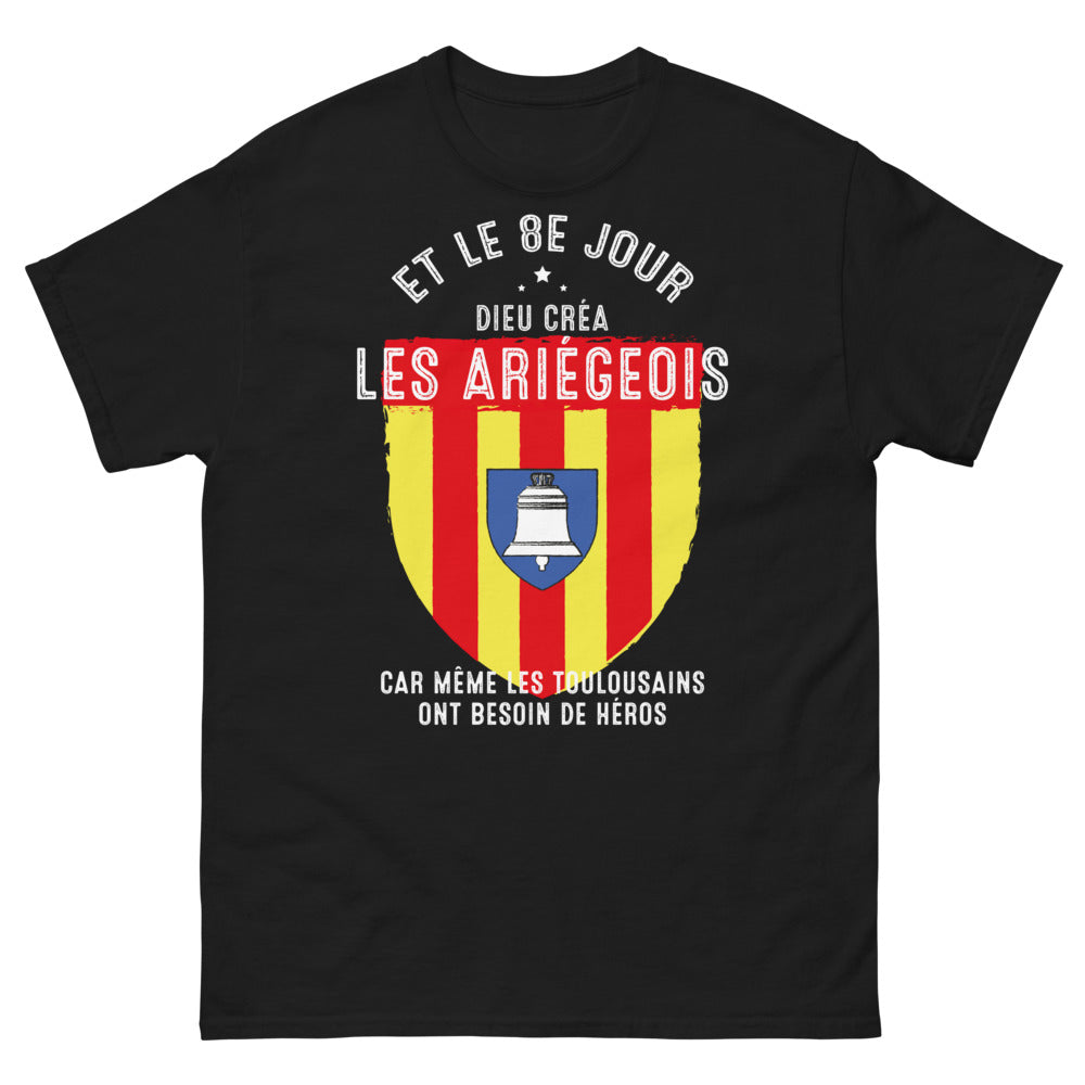 T-shirt Ariège noir - Les Ariégeois, héros régionaux