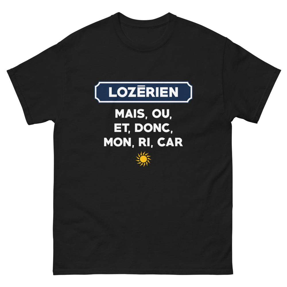 T-shirt Lozérien noir - Lozerien mais où et donc mon ricar