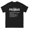 T-shirt Pologne noir - Humour sur la pierzyna et kurwa
