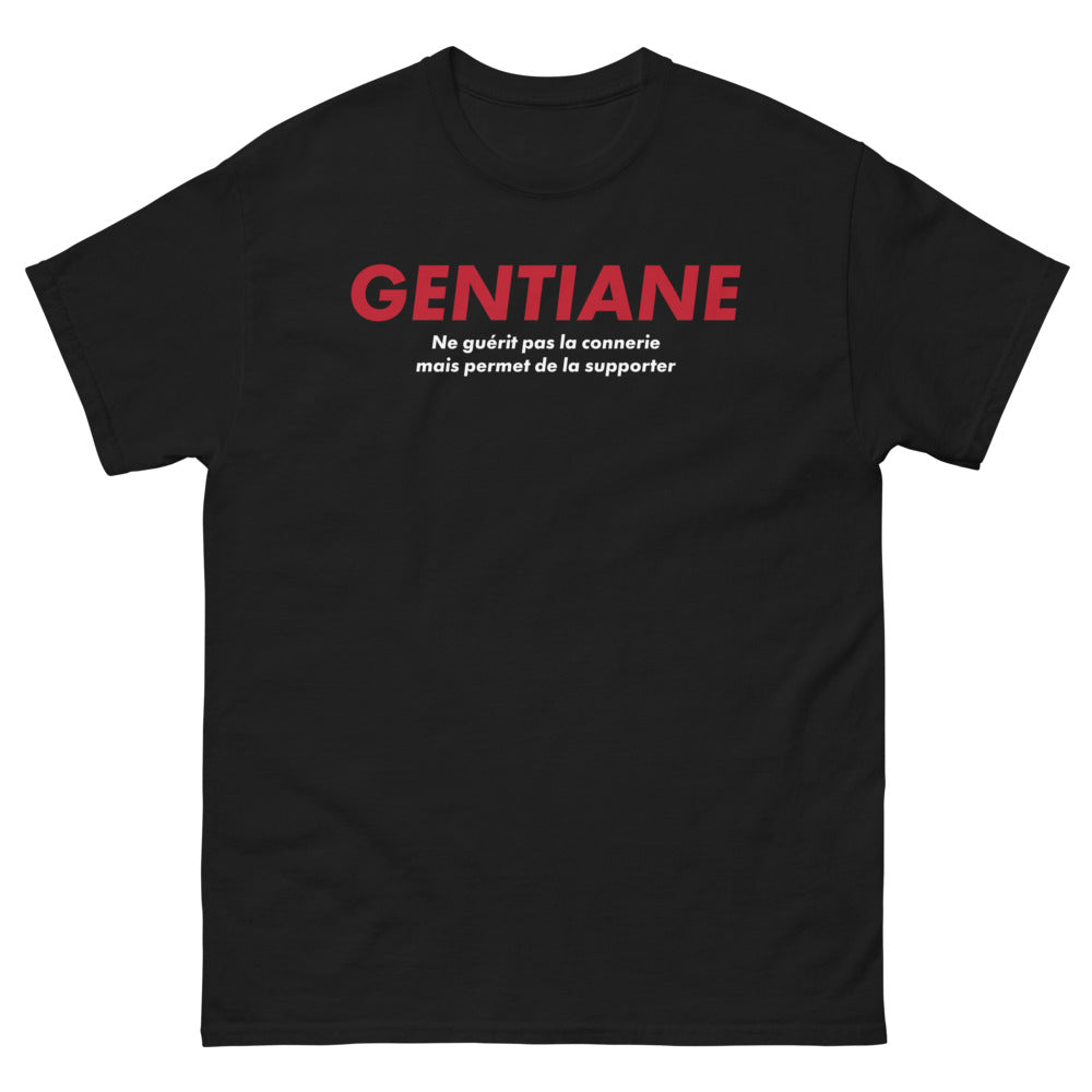 T-shirt Gentiane noir - Supporter avec humour décalé