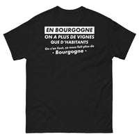Thumbnail for T-shirt Bourgogne noir - Plus de vignes que d'habitants