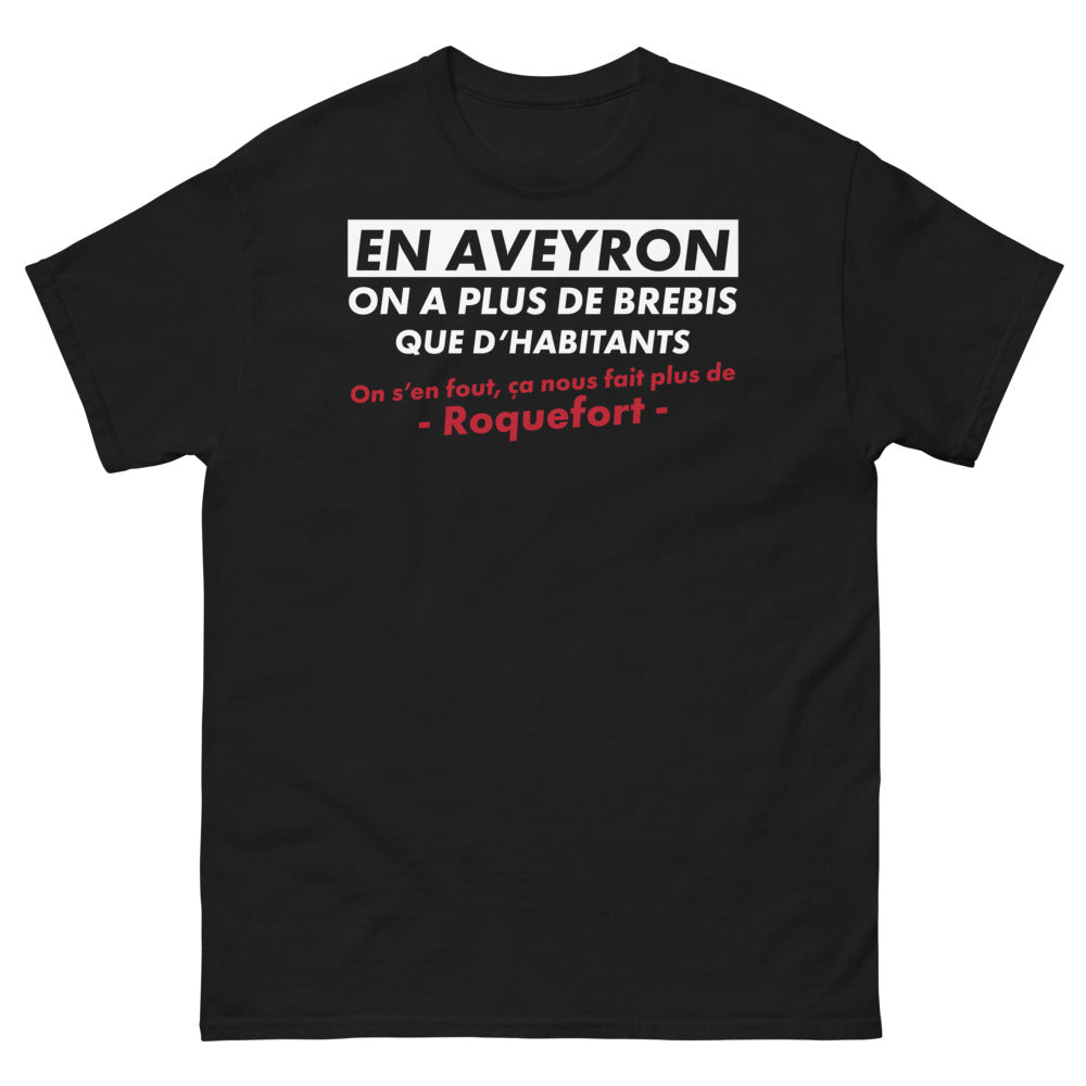 T-shirt Aveyron noir - Fierté des brebis et du roquefort