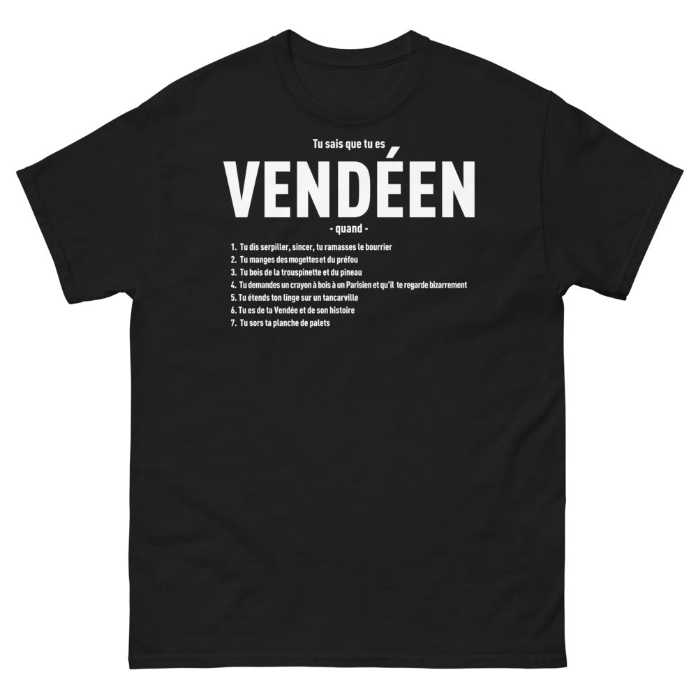 T-shirt Vendée noir - Tu sais que tu es Vendéen quand...