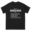 T-shirt Ardèche noir - Tu sais que tu es Ardéchois quand...