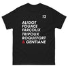 T-shirt Aveyron noir - hommage à l'aligot et roquefort