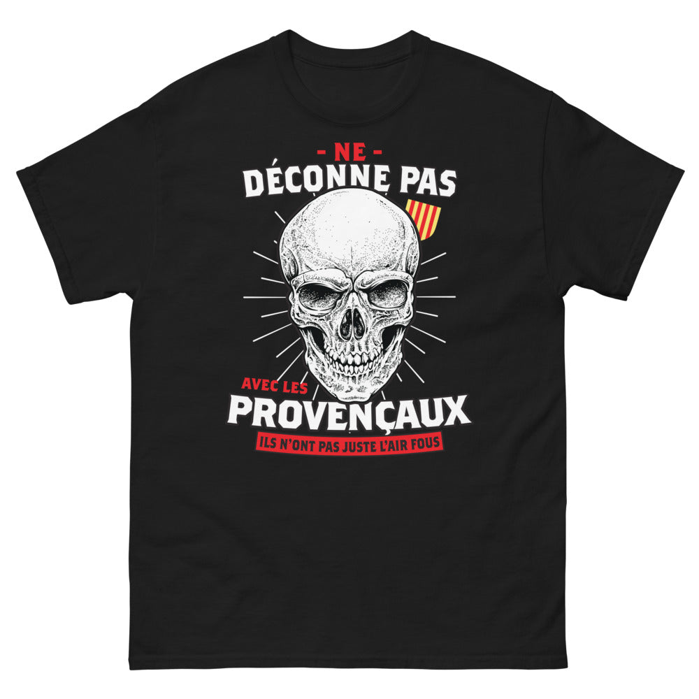T-shirt Provence noir - Ne déconne pas avec les Provençaux