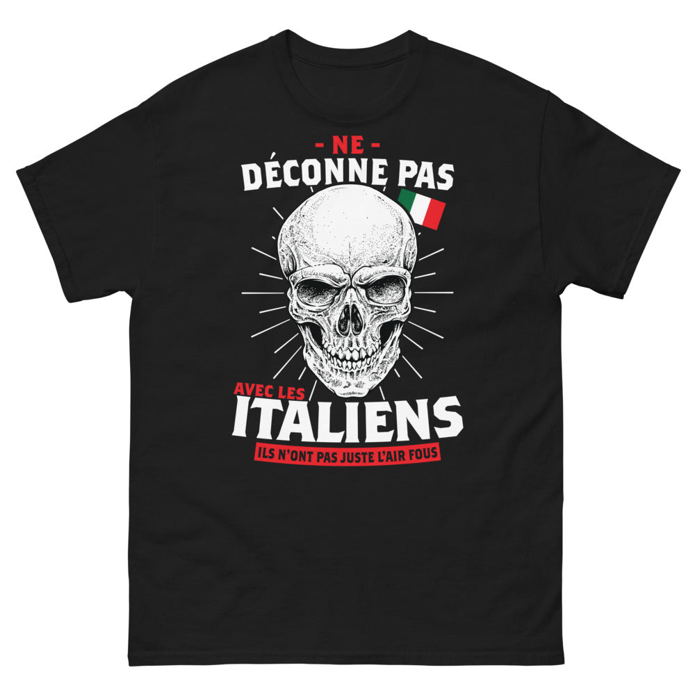 T-shirt Italie noir - Ne déconne pas avec les Italiens