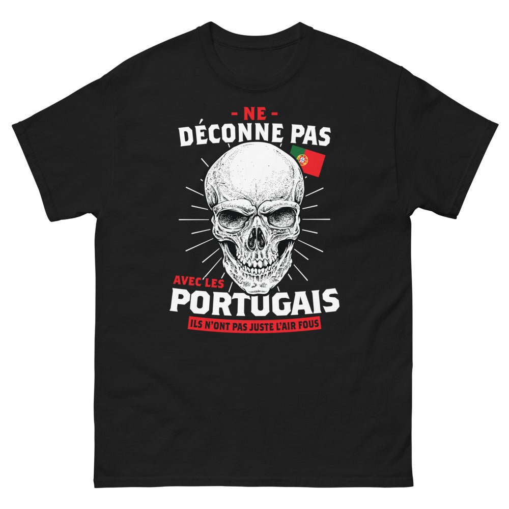 T-shirt Portugal noir - N’Déconne Pas avec les Portugais