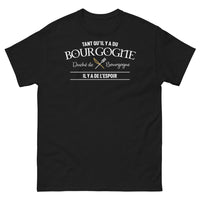 Thumbnail for T-shirt Bourgogne noir - Tant qu’il y a du Bourgogne, il y a de l’espoir