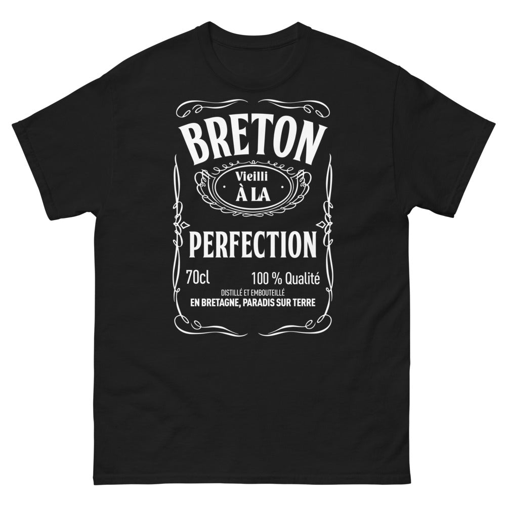 T-shirt Bretagne noir - Breton Vieilli à la Perfection
