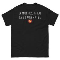 Thumbnail for T-shirt Aveyron noir - Je m'en fous, je suis Aveyronnaise