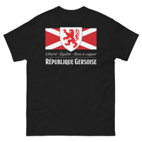 Thumbnail for T-shirt Gers noir - Liberté, Égalité, Rien à Caguer face