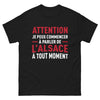 T-shirt Alsace noir - Parler de l'Alsace à tout moment