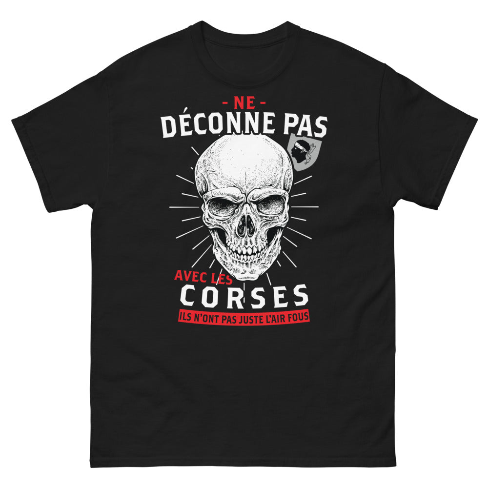T-shirt Corse noir - Ne déconnent pas avec les Corses